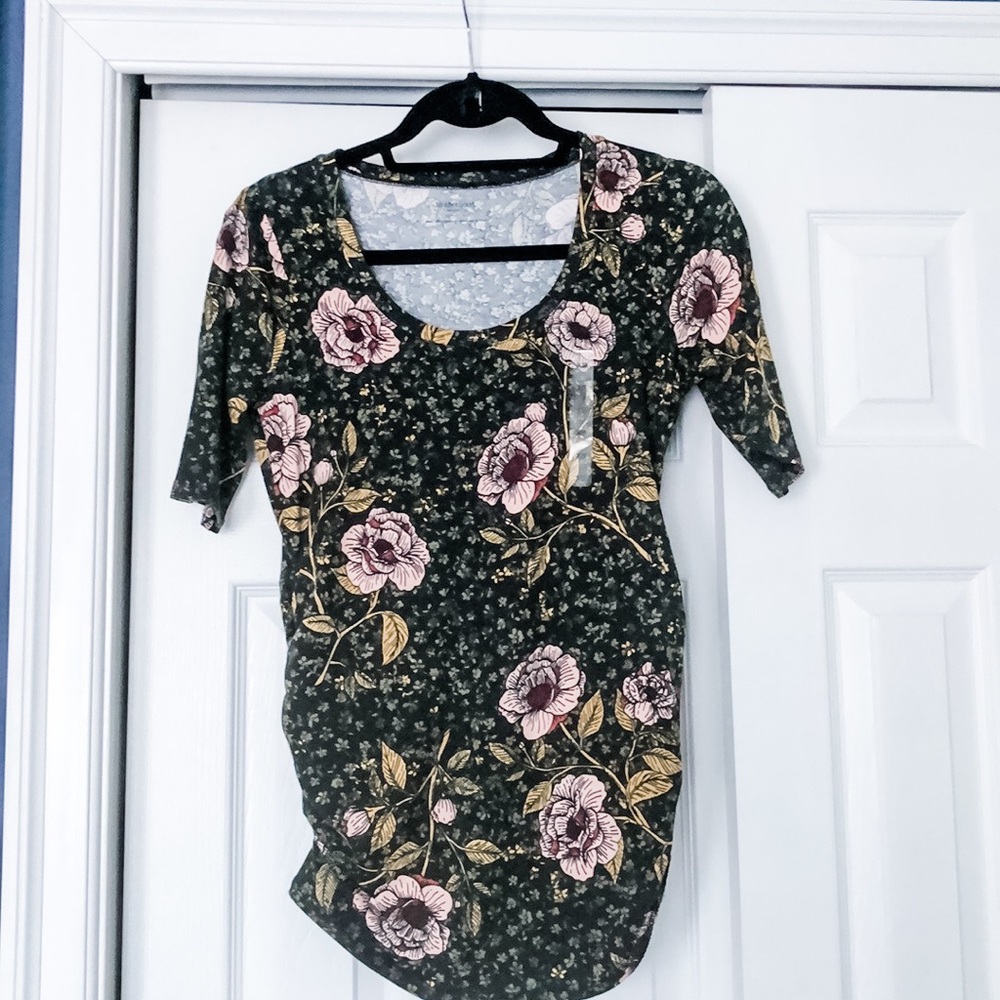 Maternity floral shirt